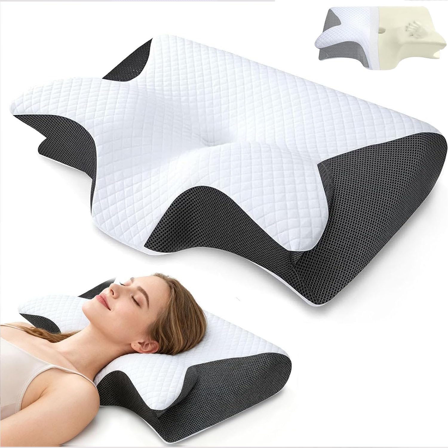 Sleep Apnea Pillow, 2025 New Upgrade Cervical Pillow for Sleep
